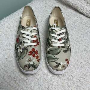 Keds Champion Cream Tropical Print Lace-Up NWOT Size 7 Floral Kicks Spring Summe